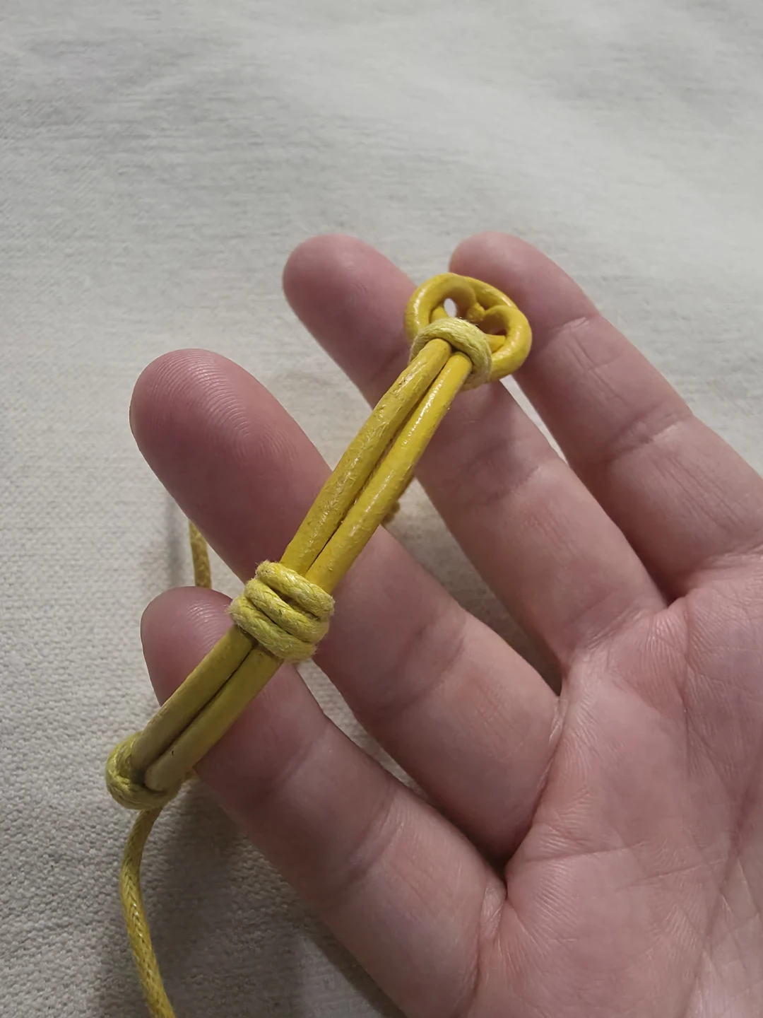 Yellow Leather Cord Bracelet 🏈