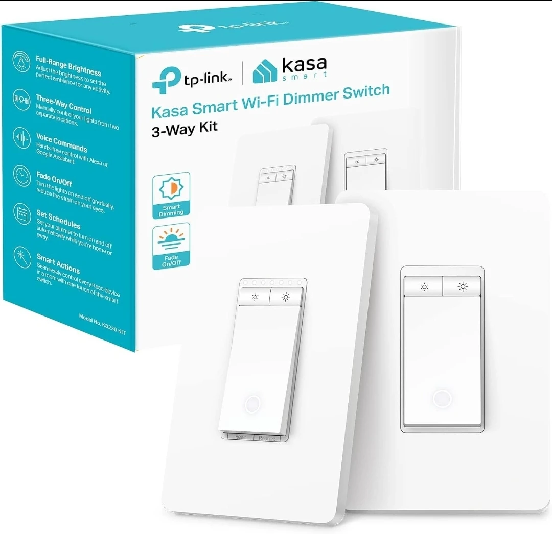 TP-Link Kasa Smart Wi-Fi Dimmer Switch 3-Way Kit