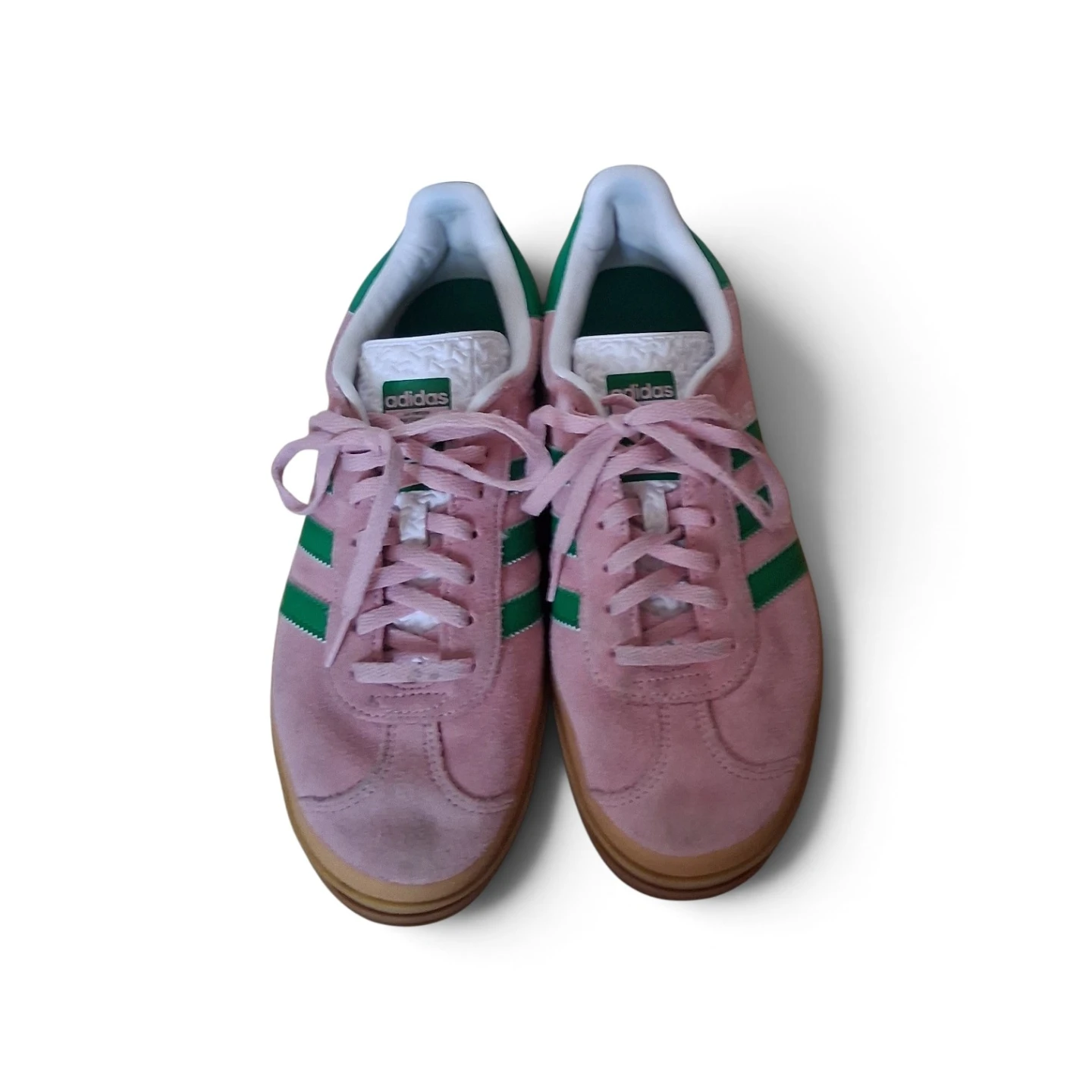 Adidas Gazelle Bold Platform True Pink & Green Size 7.5 / IE0420 - photo 3