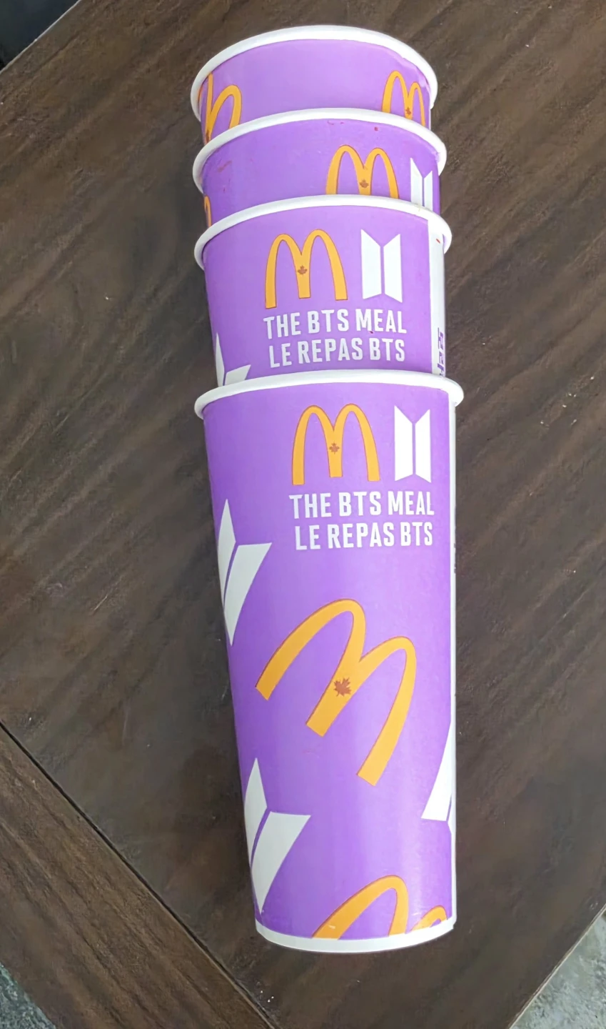 McDonald's The BTS Meal Paper Cups (Set of 4)