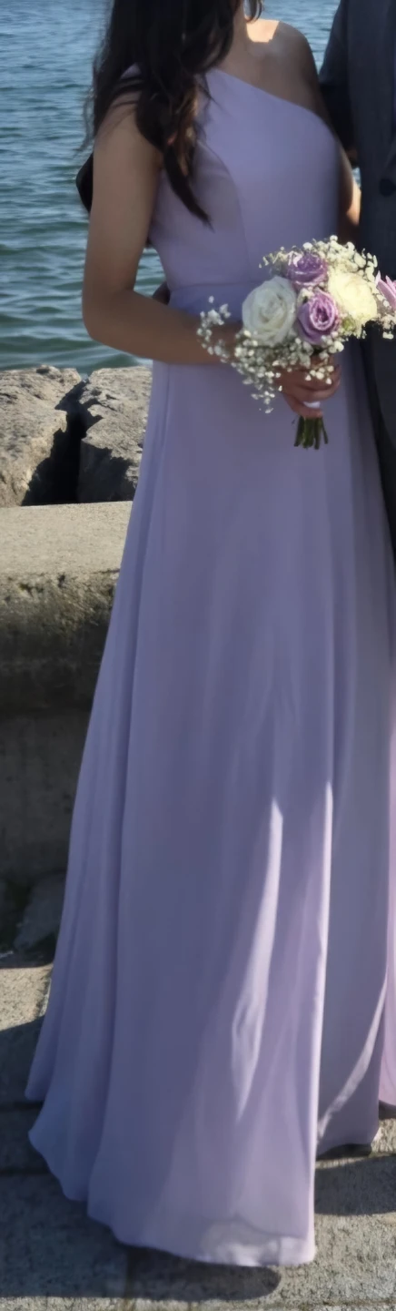 Women's Lavender One-Shoulder Maxi Dress