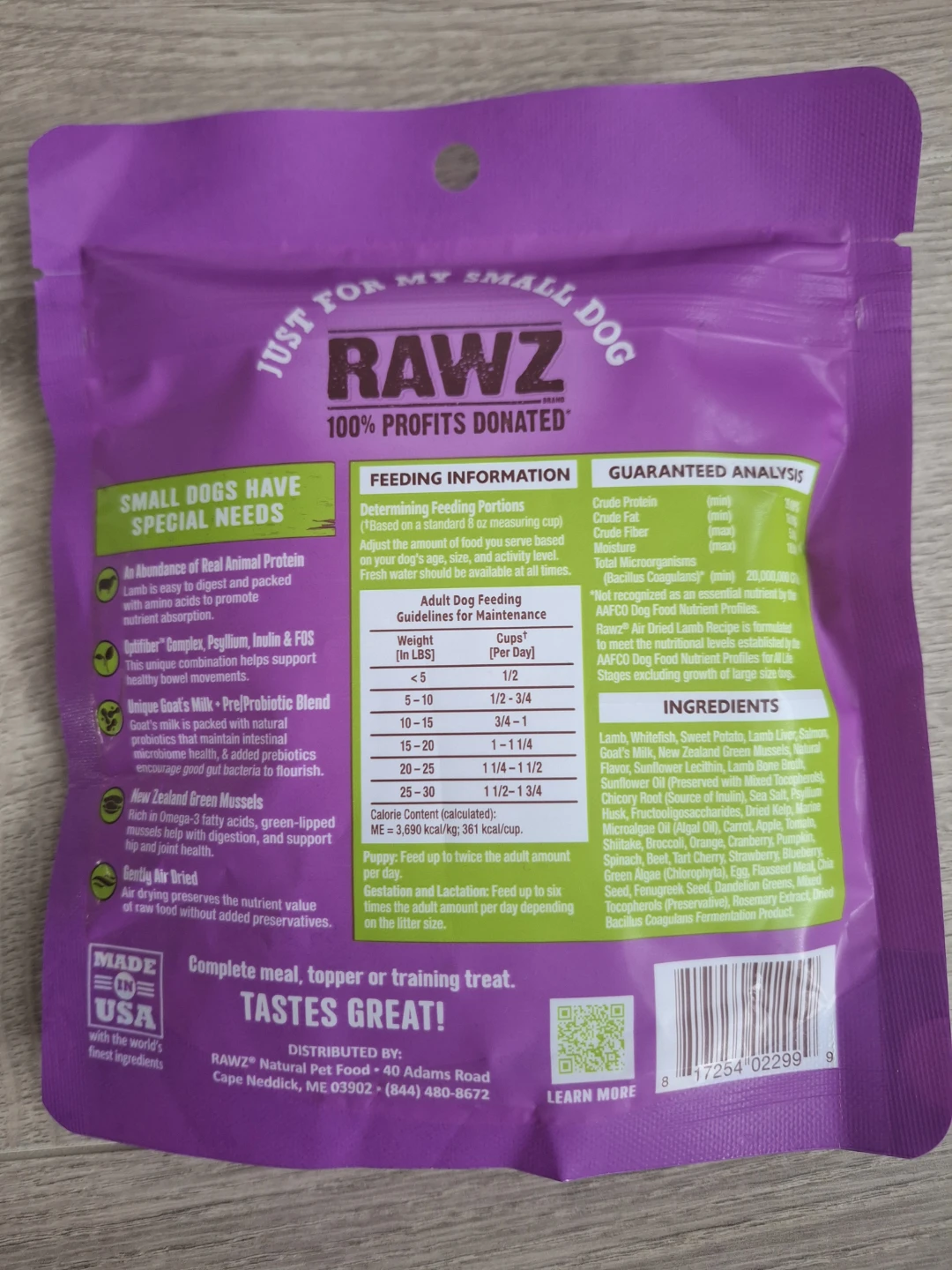 Rawz Air Dried Lamb Recipe Small Dog Food - photo 2