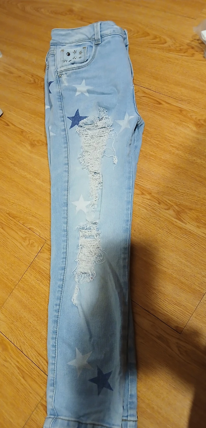 Signos Star Print Distressed Jeans - photo 4