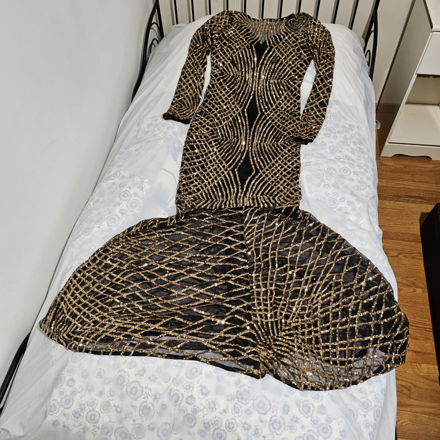 Club L London Black and Gold Sequin Dress - photo 2