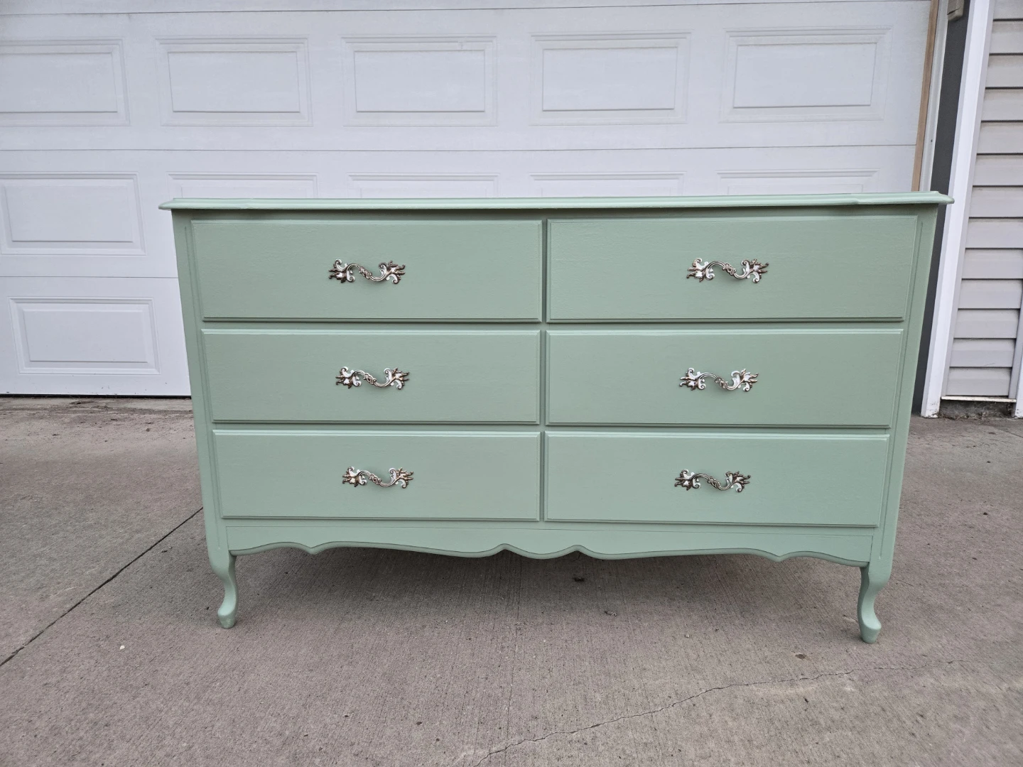 Sage Green Six-Drawer Dresser