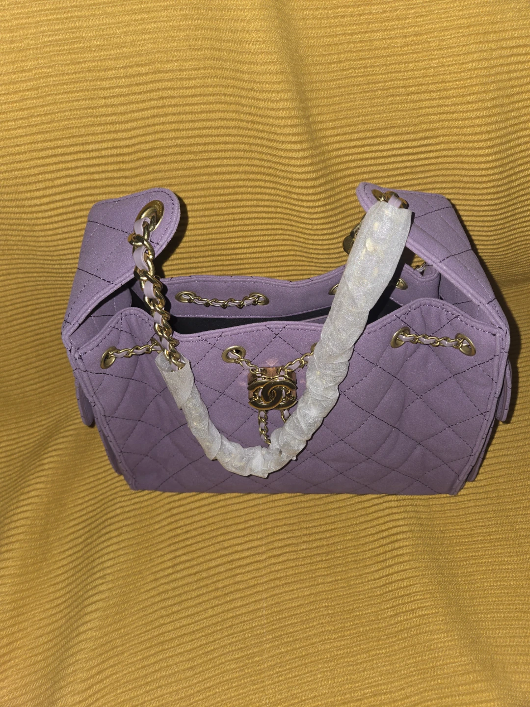Chanel Quilted Tote Bag - Lavender - photo 2