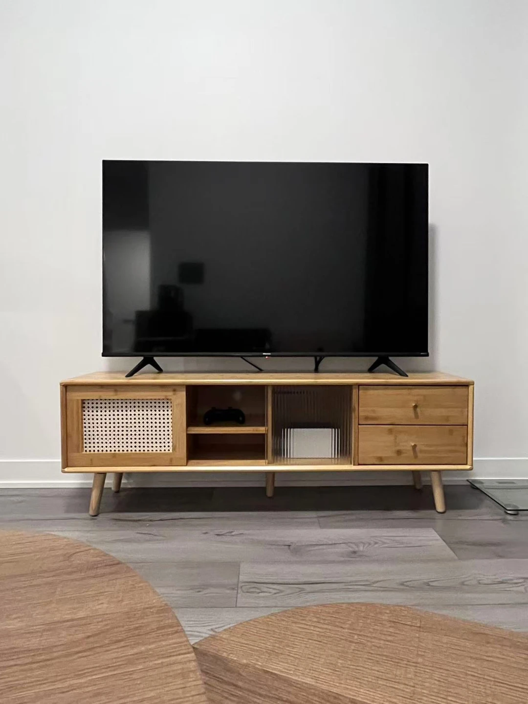 Natural Wood TV Media Console