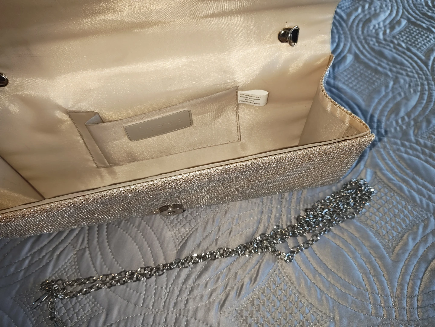 Crystale Gold Glitter Clutch Purse - photo 3
