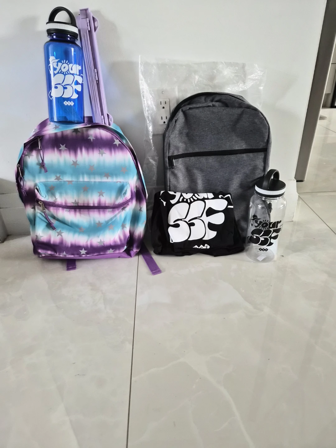 School Supplies Bundle: Backpacks and Water Bottles