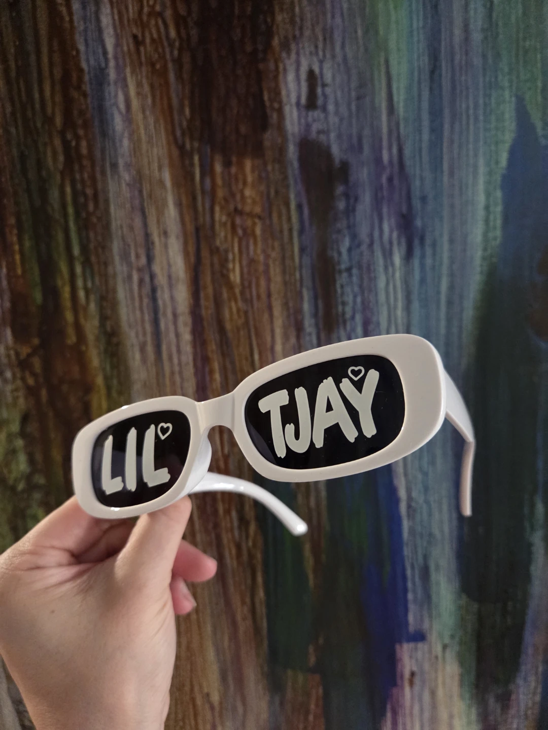 Lil Tjay White Sunglasses
