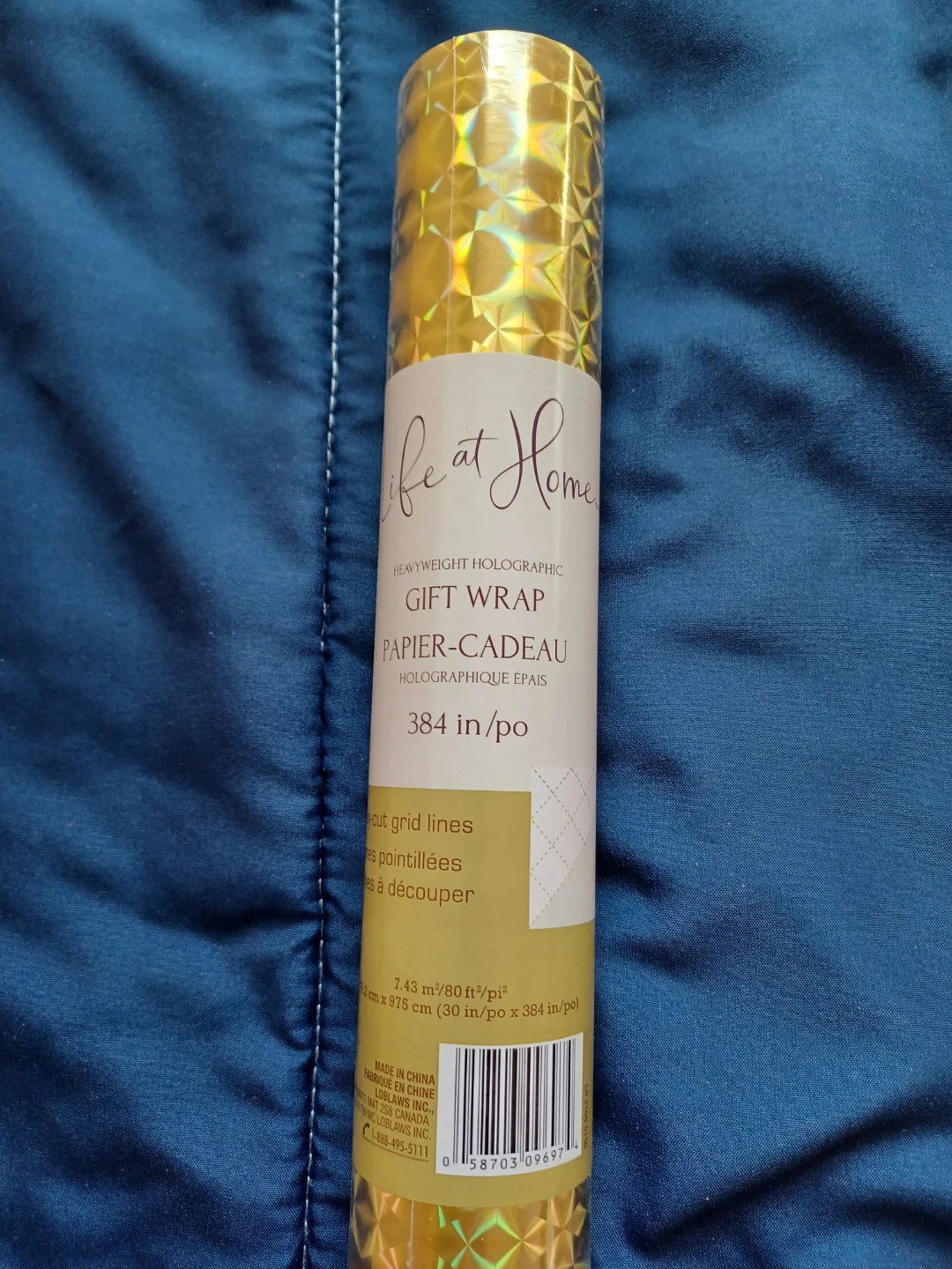 Life at Home Holographic Gift Wrap Gold - photo 2
