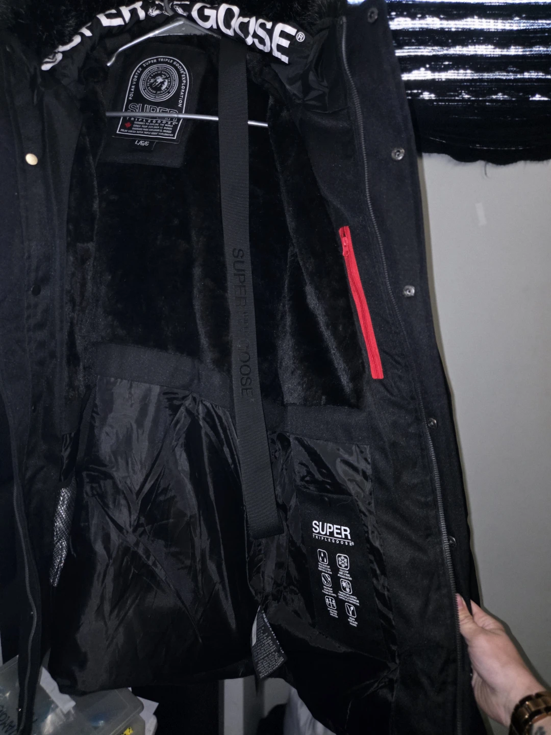 Super Triple Goose Down Parka Black - photo 4