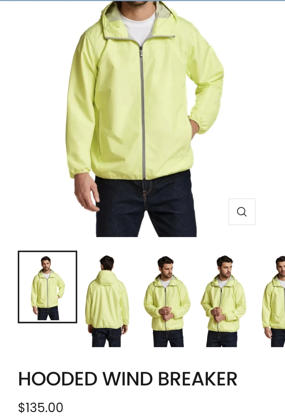 Weatherproof Hooded Windbreaker, Lemon, XXL - photo 4
