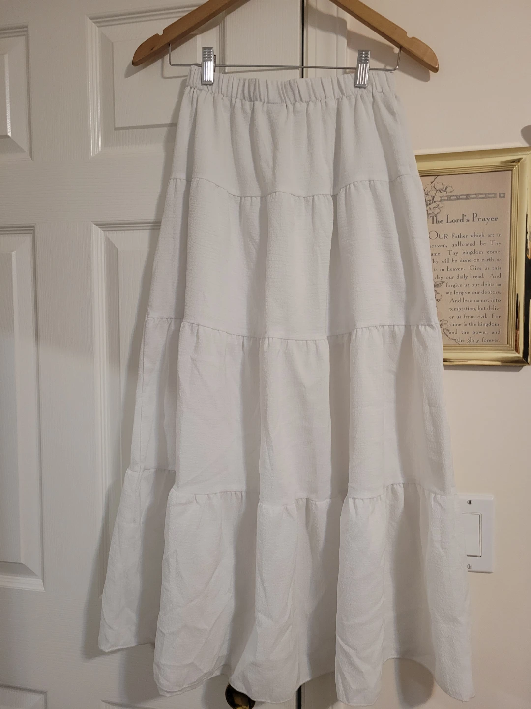 White Tiered Maxi Skirt - photo 2