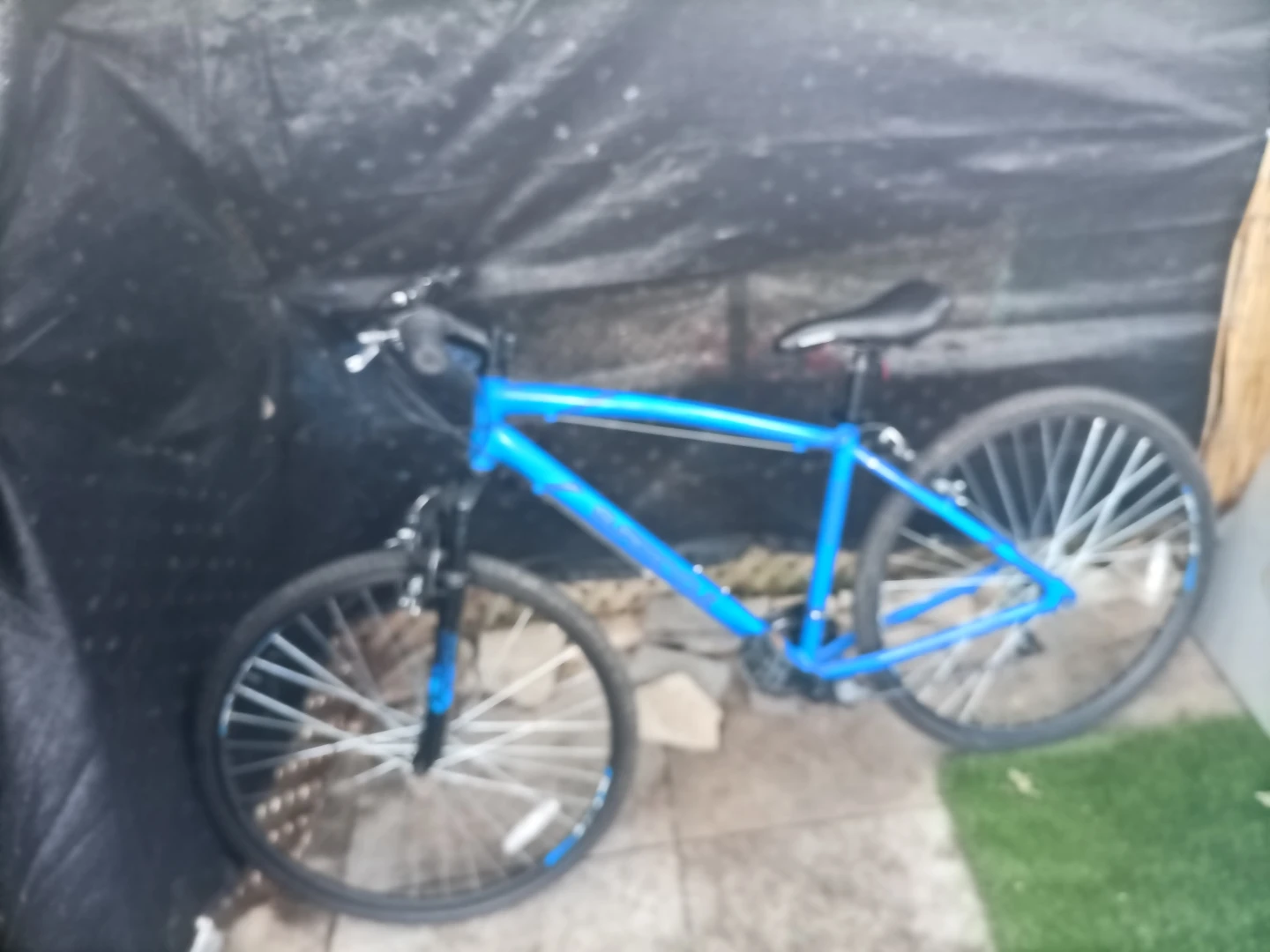 Blue super cycle mountain bike