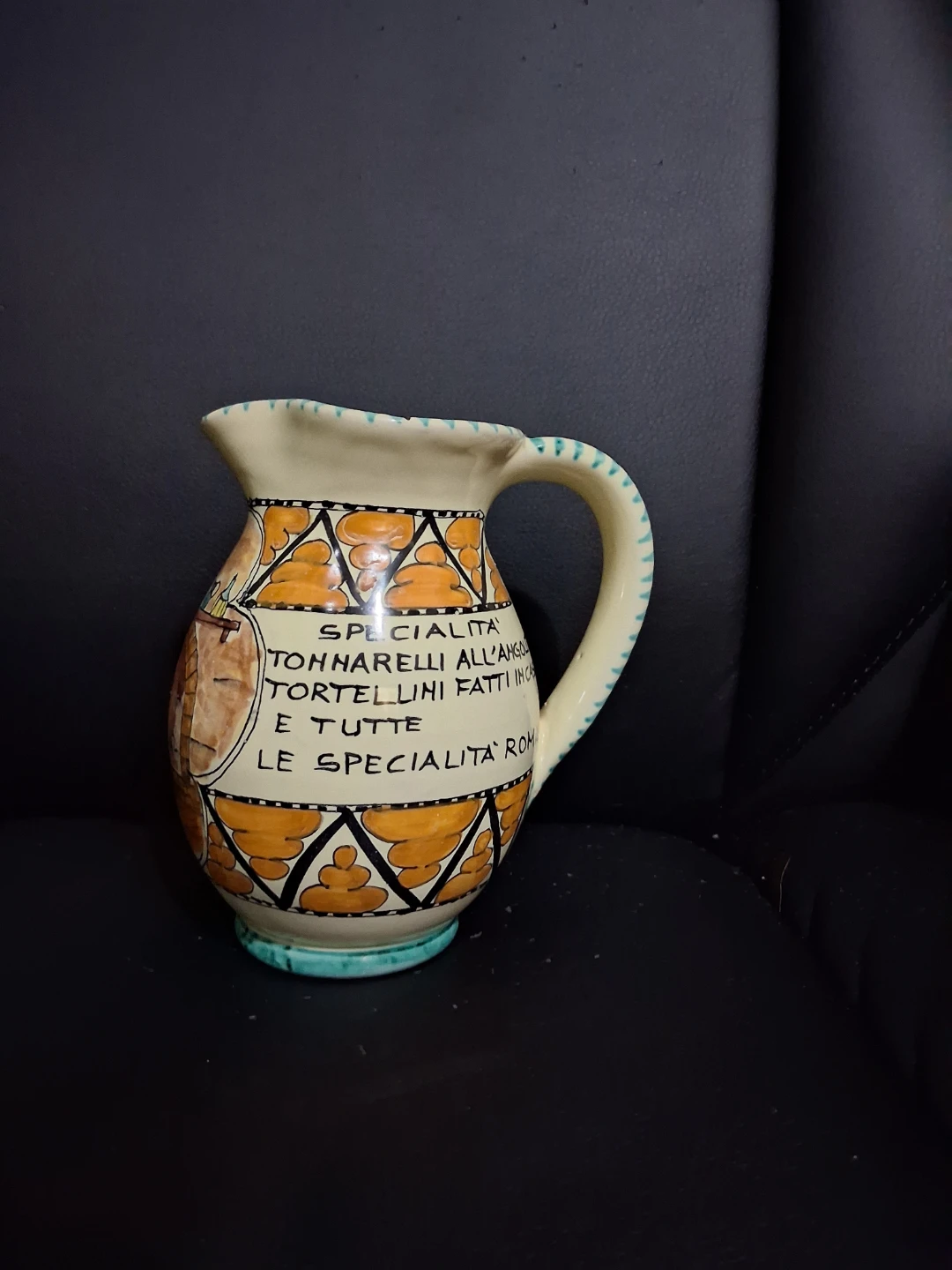 Hand-painted Italian Ceramic Pitcher