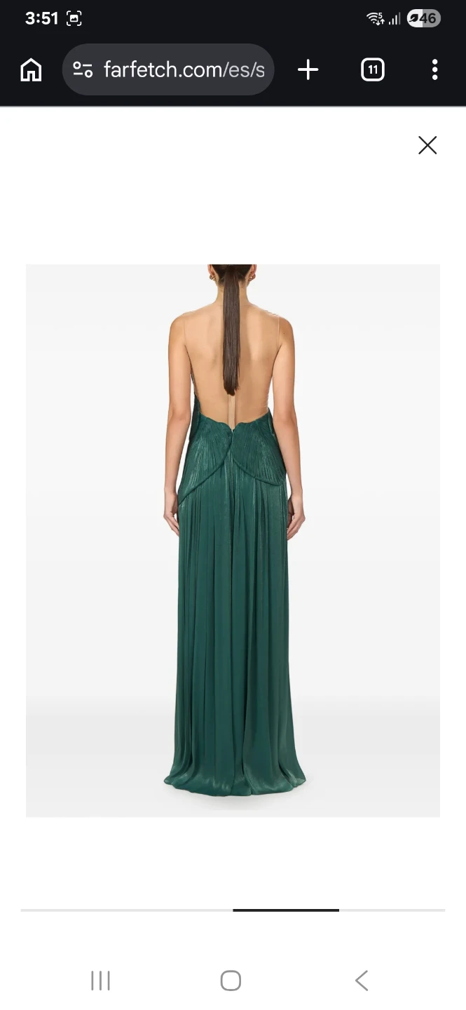 Women's Emerald Green Pleated Gown - photo 2