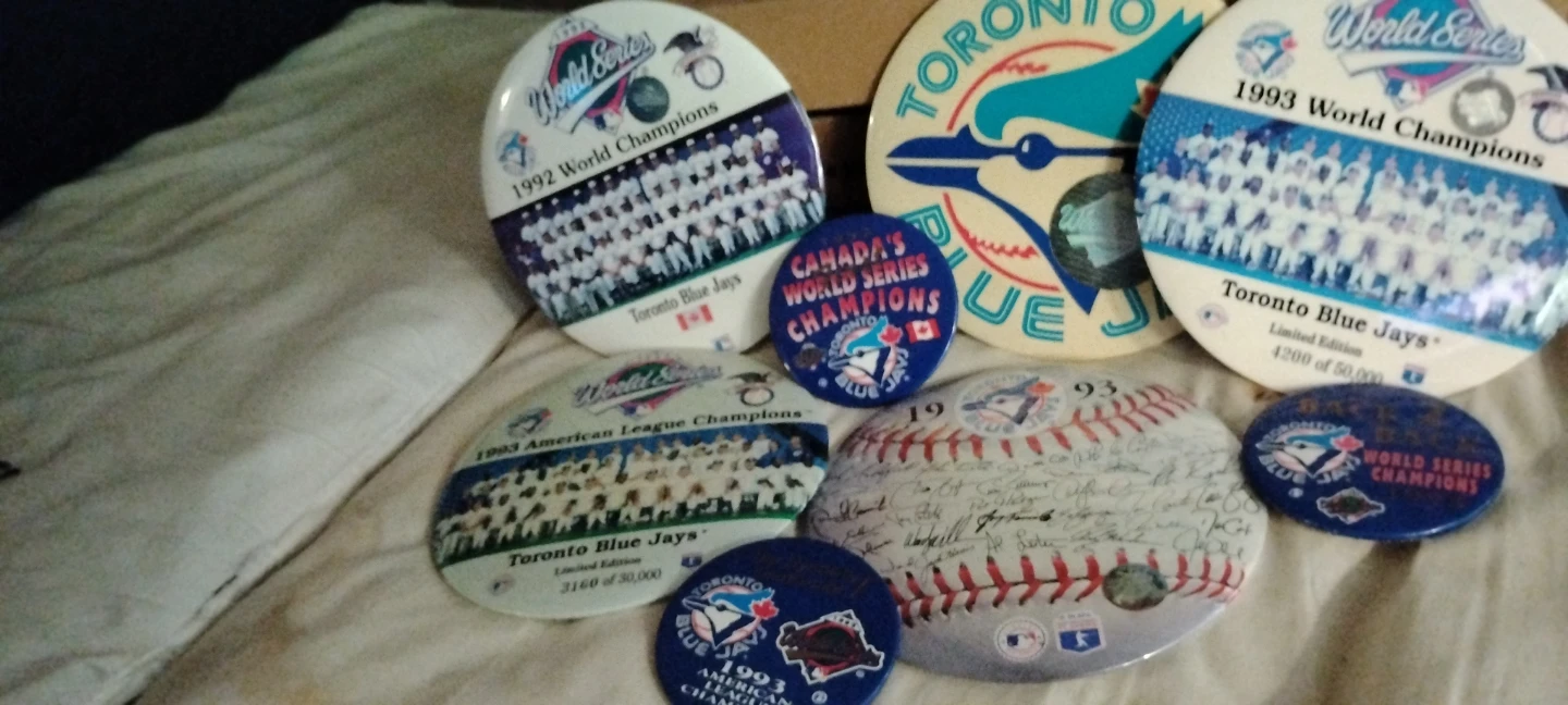 Collection of Toronto Blue Jays Caps and Memorabilia