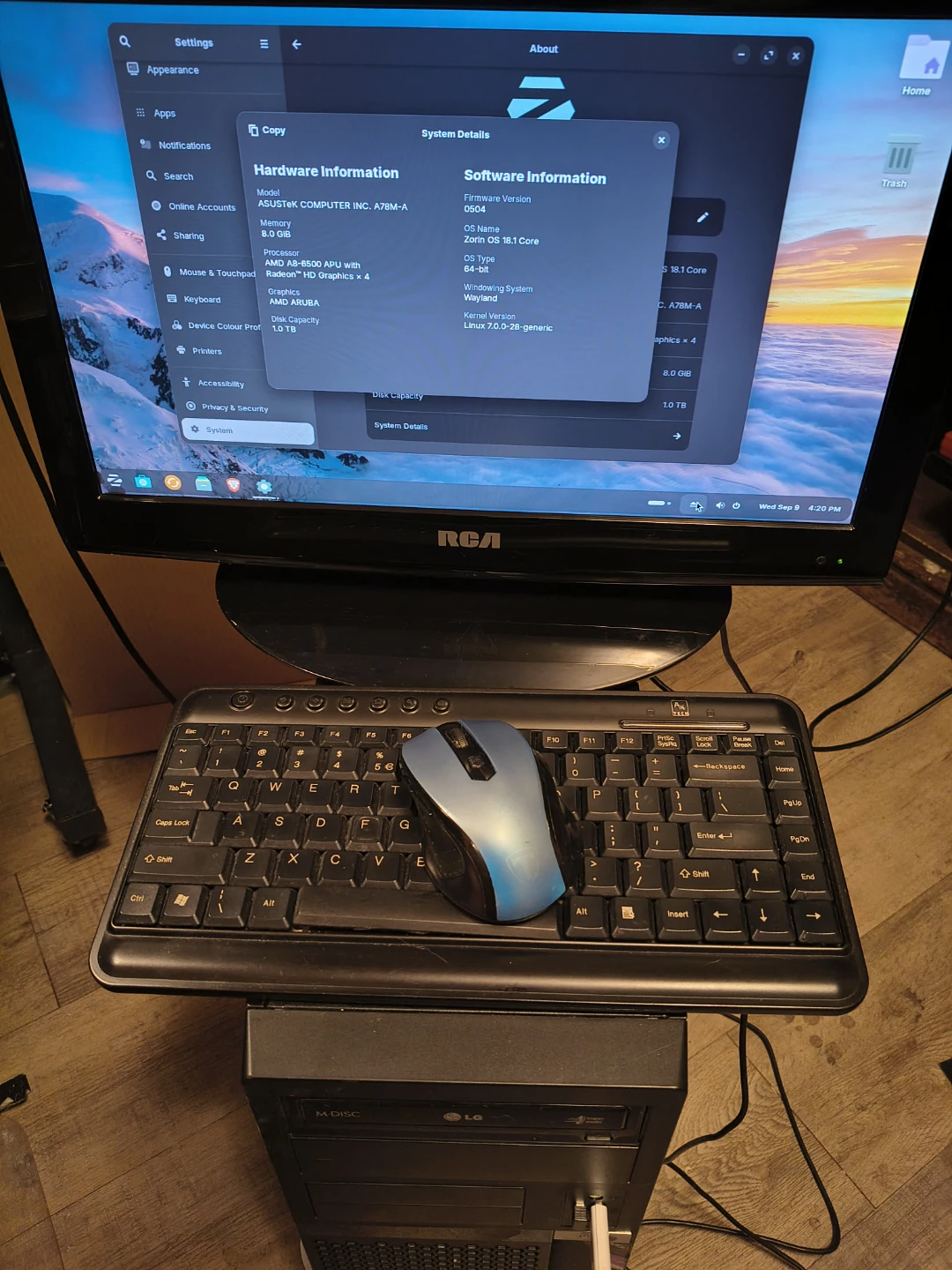 ASUS AMD A8-6500 DDR3 Desktop PC $90