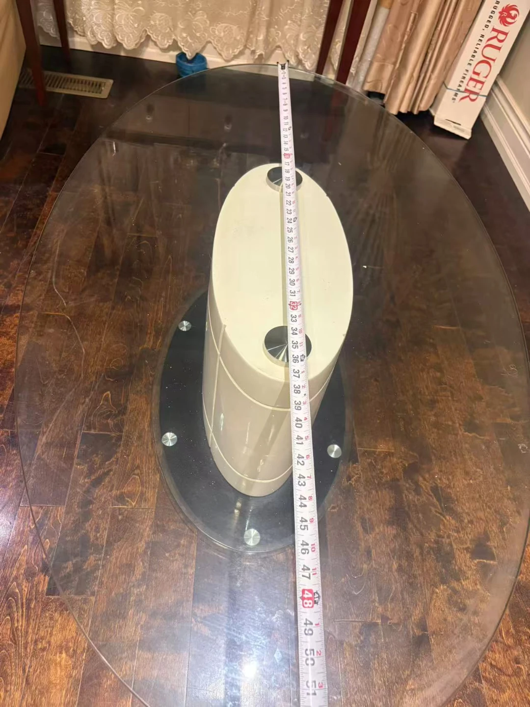 Modern Oval Glass Coffee Table - photo 2