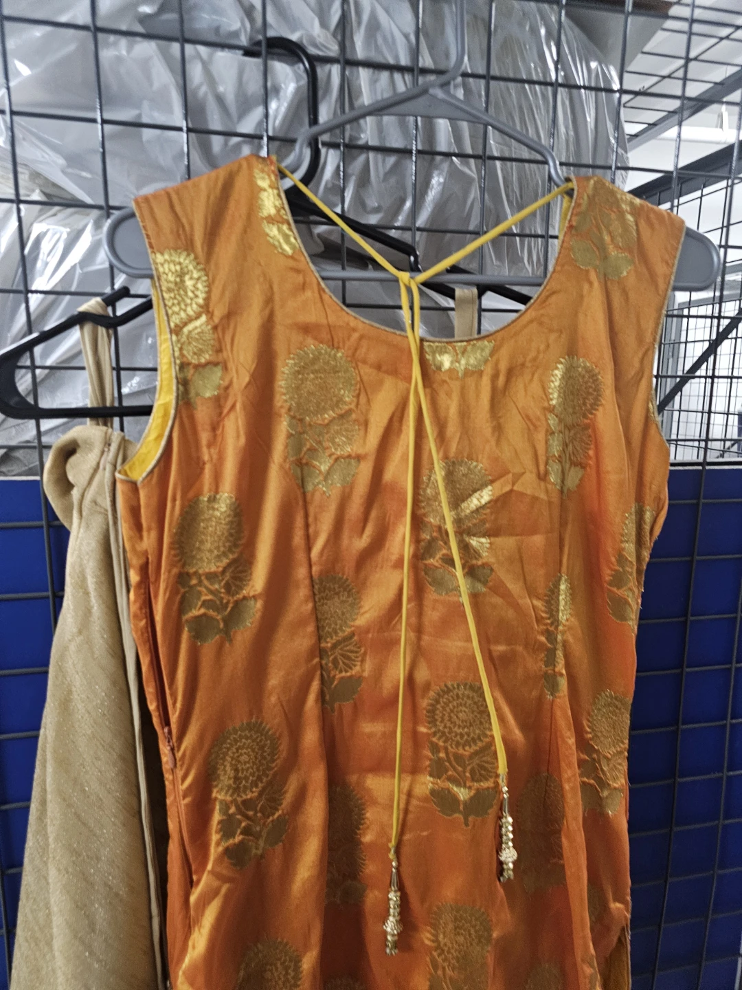 Orange and Gold Traditional Indian Ensemble - photo 3