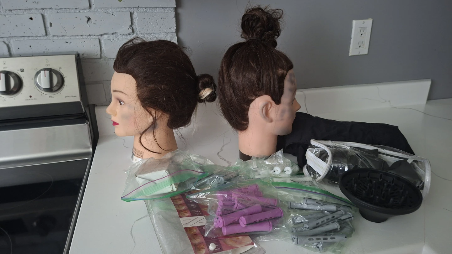 Hairdressing Mannequin Heads and Curling Set - photo 2
