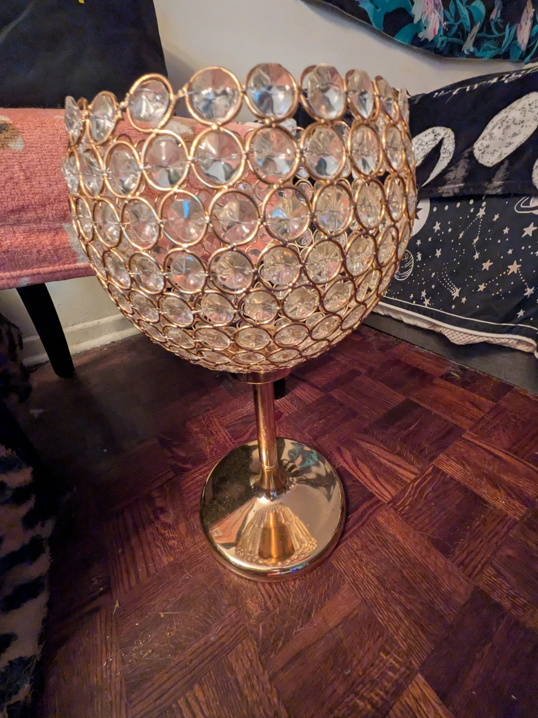 Gold Crystal Decorative Bowl Pedestal - photo 4