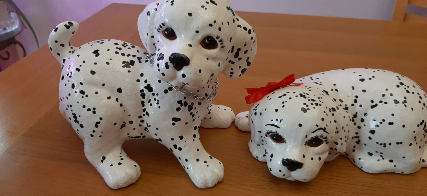 Ceramic Dalmatian dog statues - photo 3
