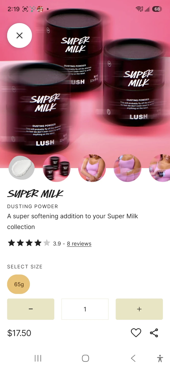 Lush Super Milk Dusting Powder 65g