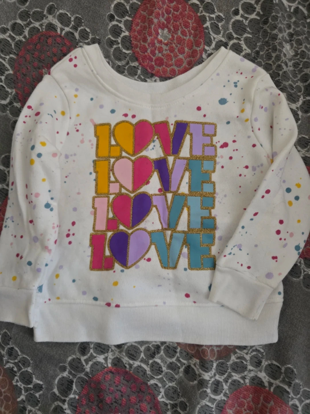 🏈Garanimals Love Print Sweatshirt 12M