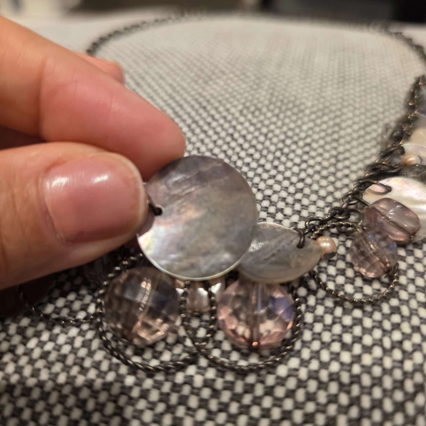 Statement Necklace with Shells and Beads - photo 4