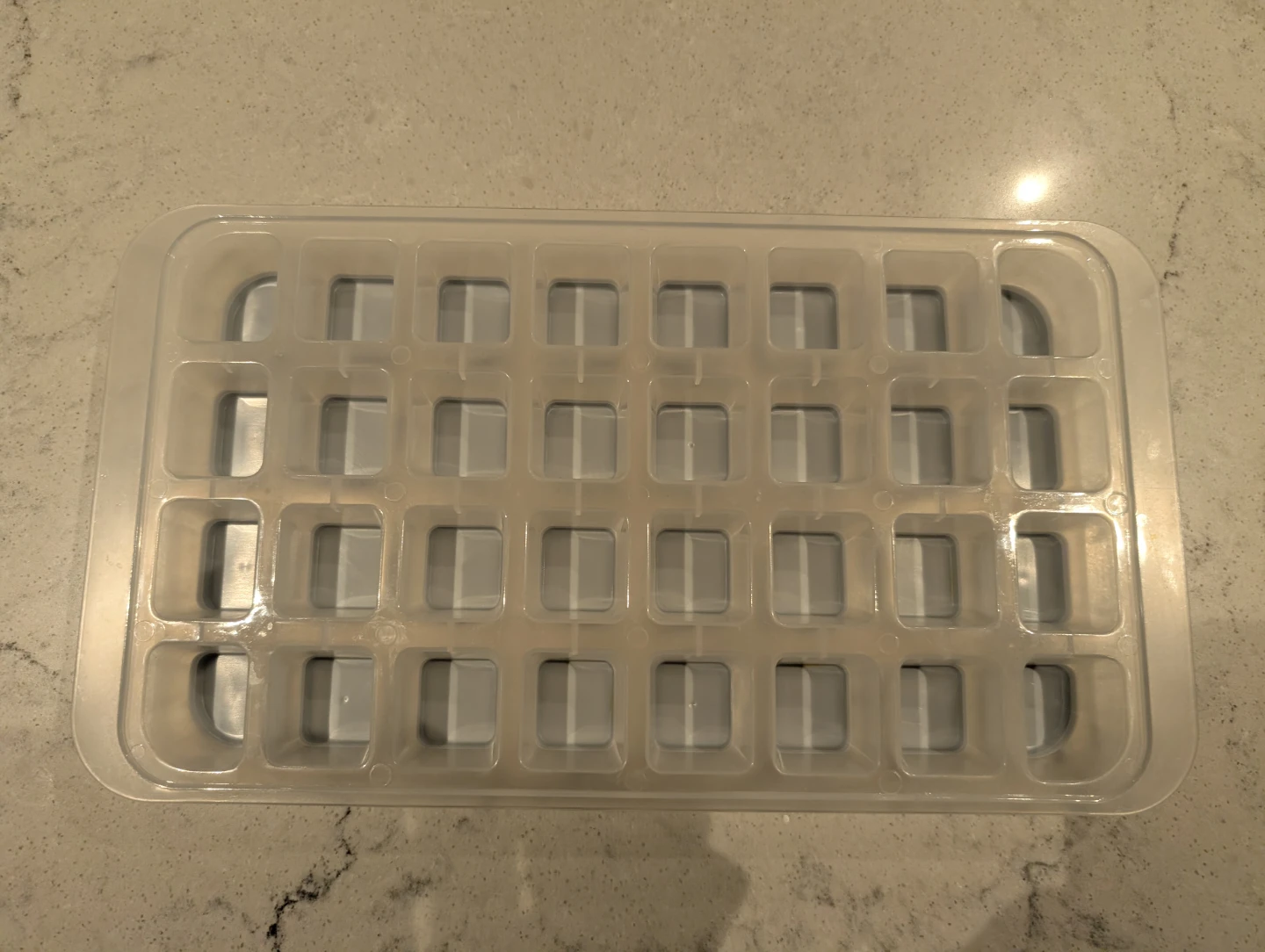 Clear Plastic Ice Cube Tray