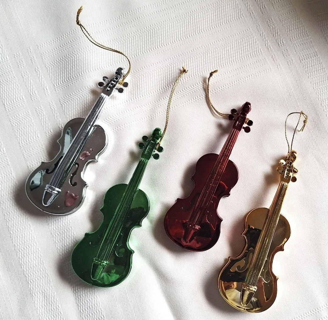 Violin Christmas Ornaments (Set of 4)