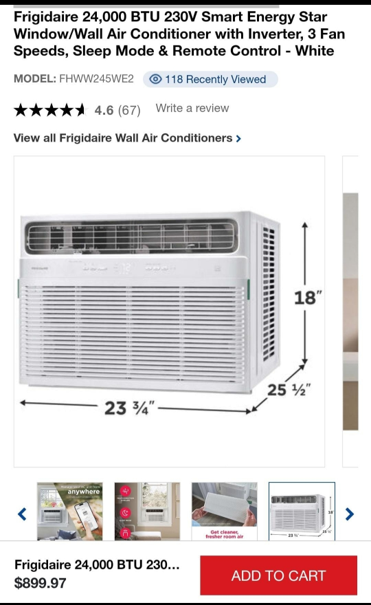 NEW Powerful Frigidaire Air Conditioner - 24,000 BTU - photo 3