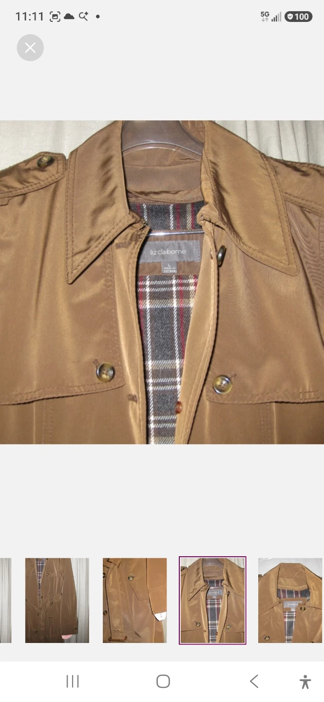 NEW TAN BROWN TRENCH COAT, Zip out lining 🏈 12, 10 Womens - photo 3
