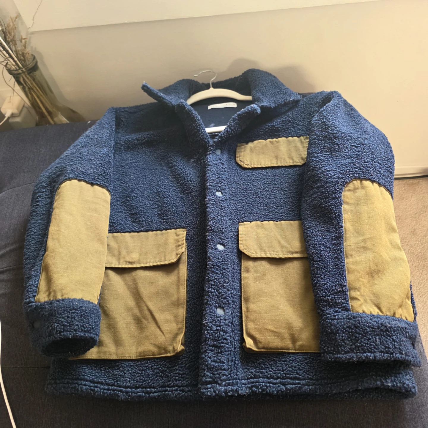Boys' Fleece Jacket - Blue/Tan