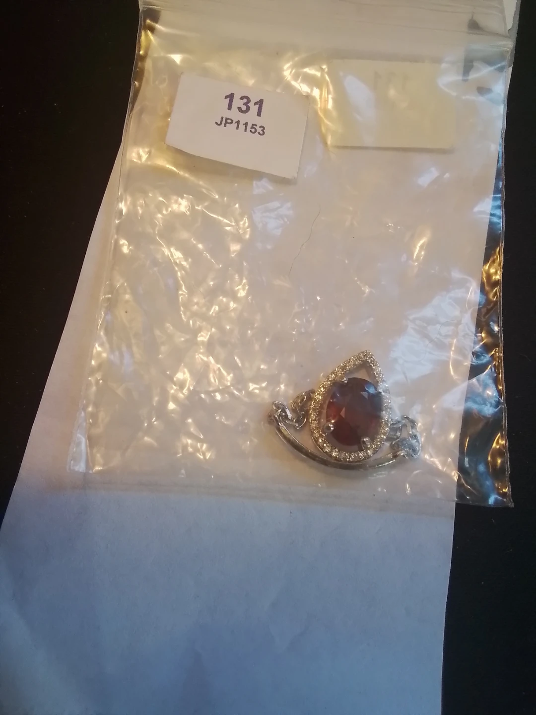 Rare 925 Sterling Silver Flame-Fusion Lab Ruby Teardrop - photo 5