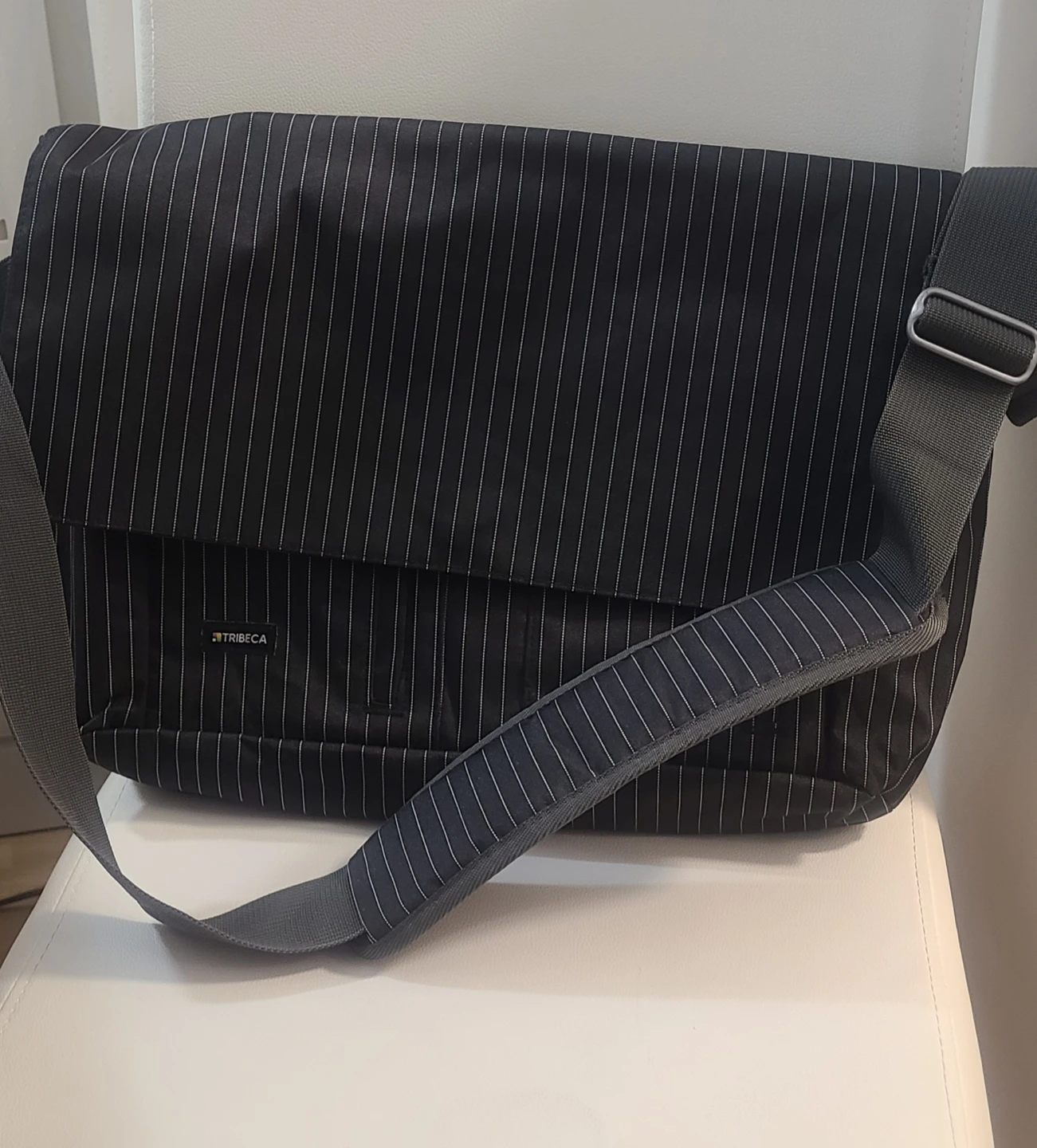 Tribeca Pinstripe Messenger Bag - photo 3