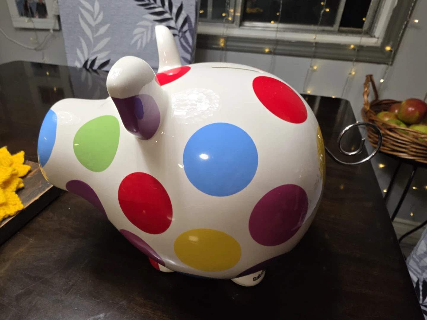 Salt & Pepper Polka Dot Piggy Bank - photo 3