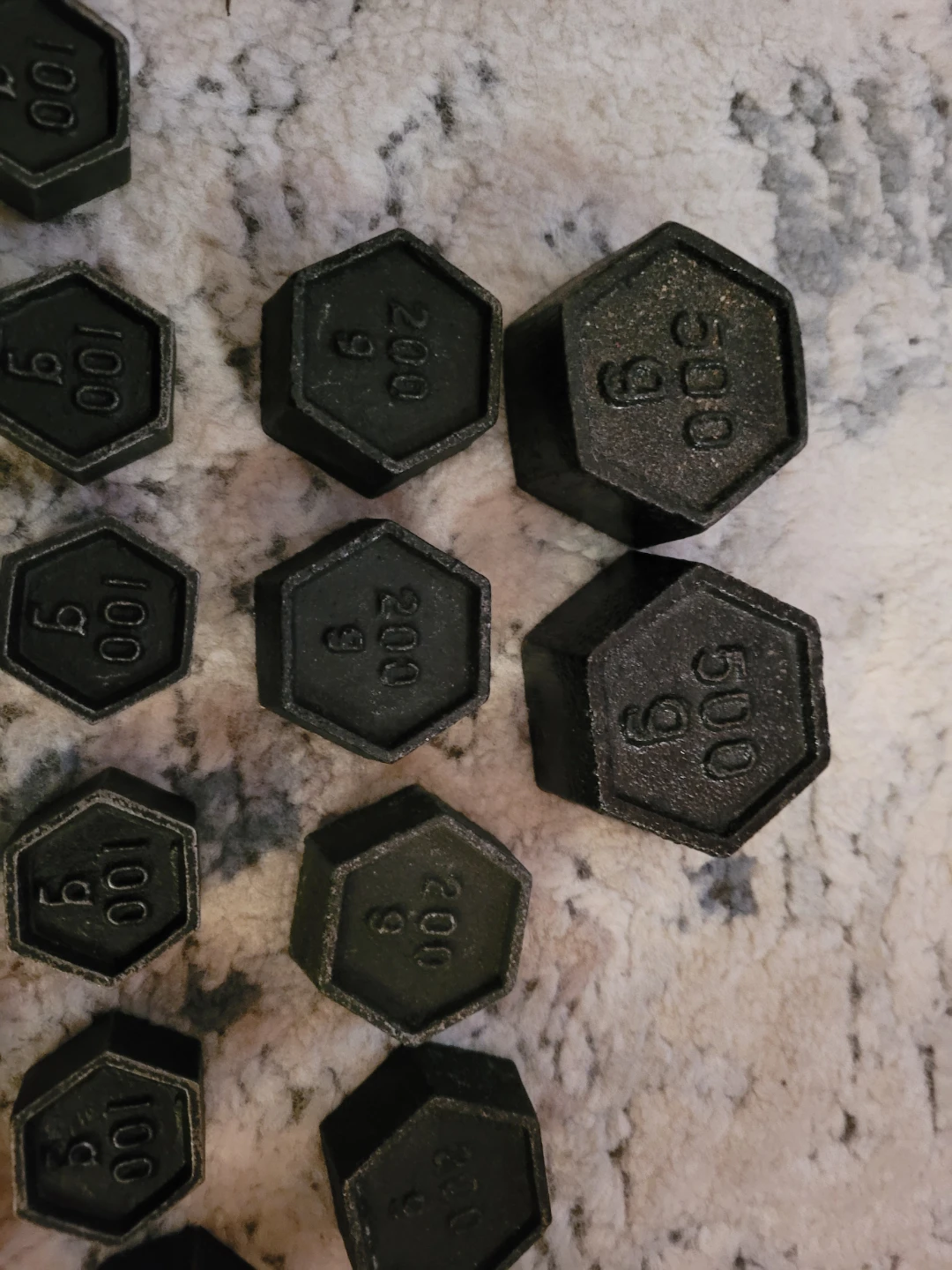 Set of Cast Iron Scale Weights