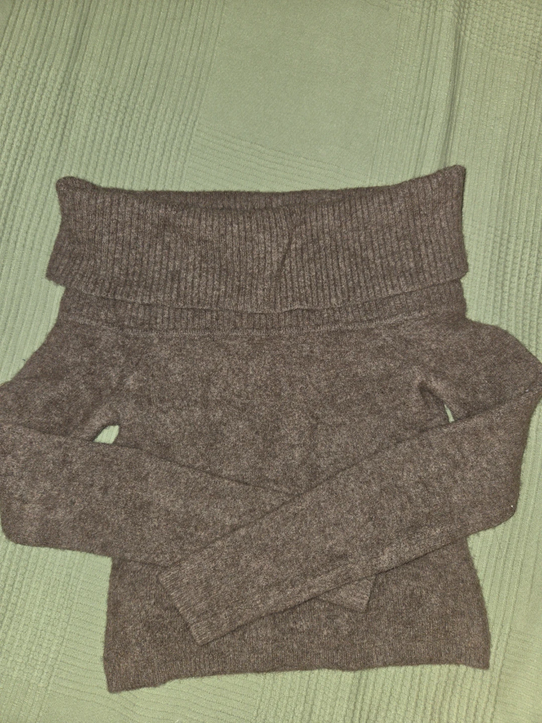 Babaton Brown Wool Blend Cowl Neck Sweater