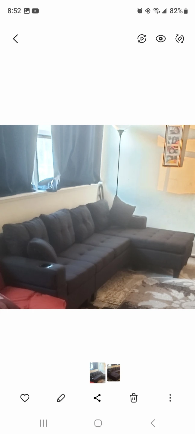 Black sectional sofa