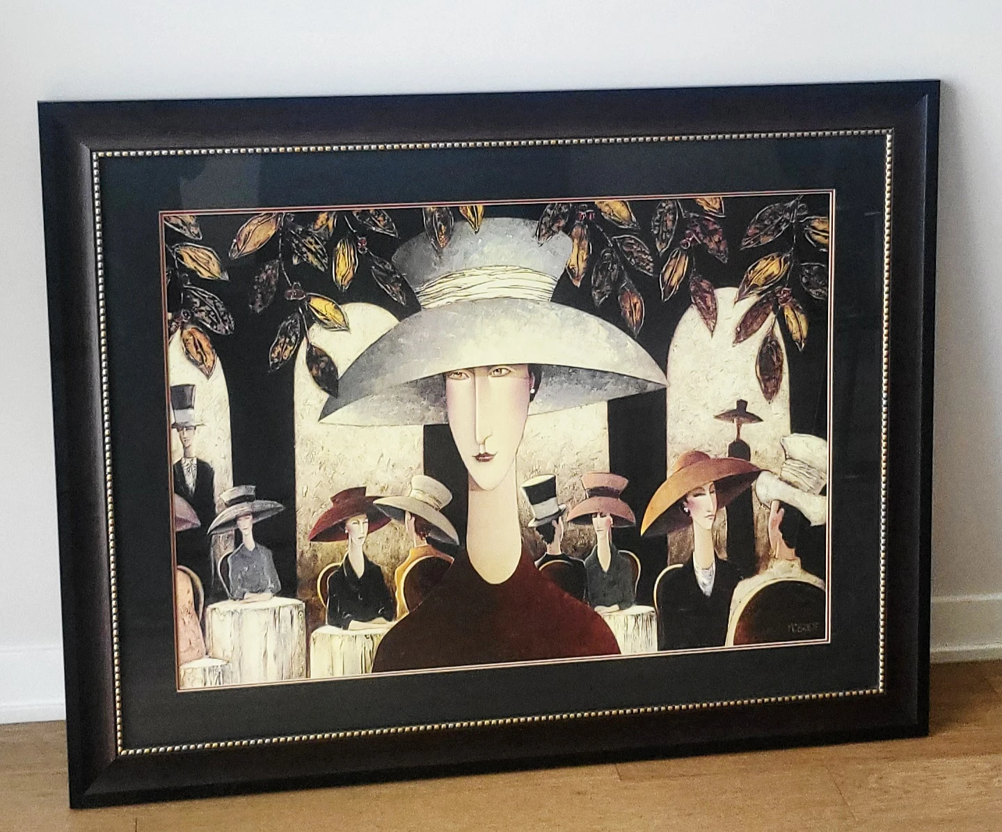 HUGE Art – "Lady in a Cafe" Print by Danny McBride 45" x 35" - photo 2
