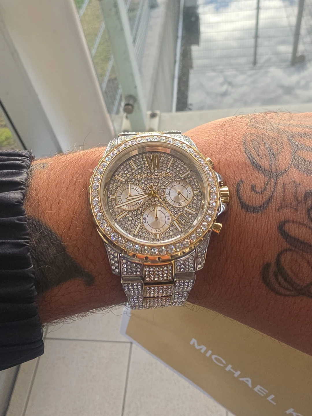 Michael Kors Pave Crystal Two-Tone Watch