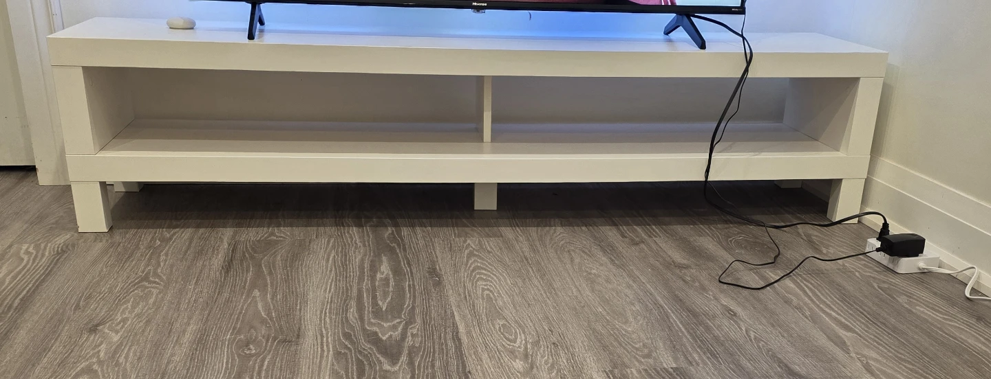 IKEA White TV Stand – Like New Condition - photo 2