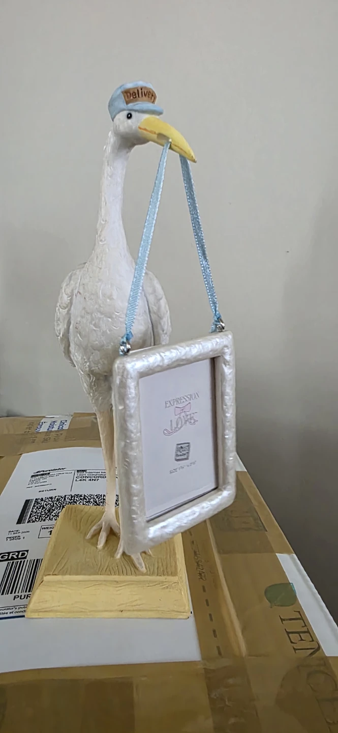 Russ Baby Stork Picture Frame