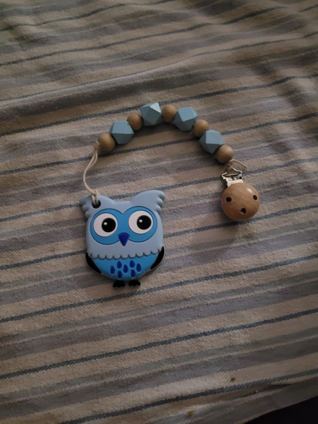 Pacifier clip with teething toy