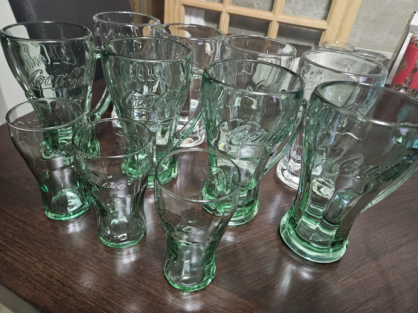 Classics- 3 small glasses &  8 tumblers in green and clear - photo 2