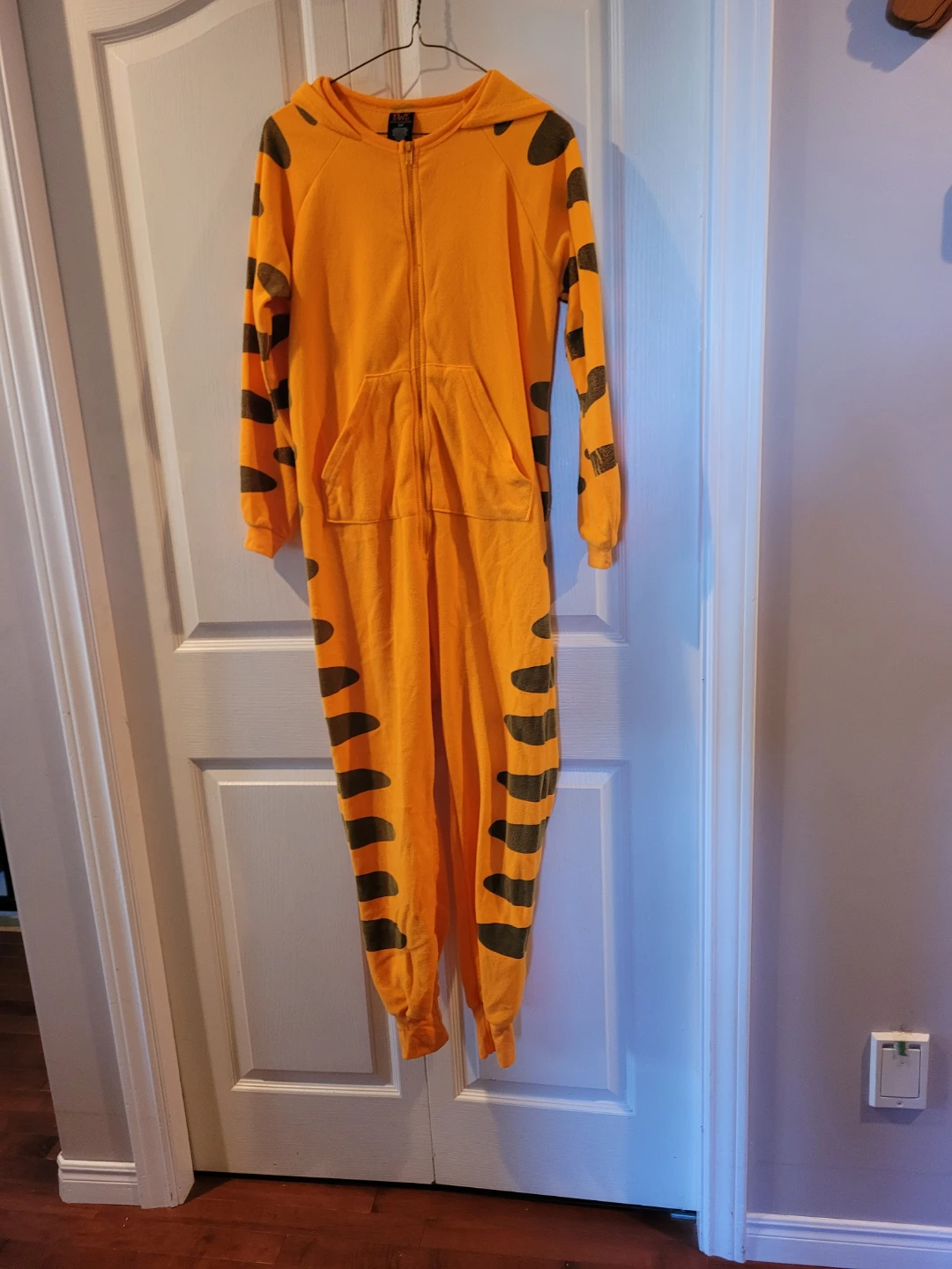 Tiger Pattern Fleece Onesie pj's - photo 2