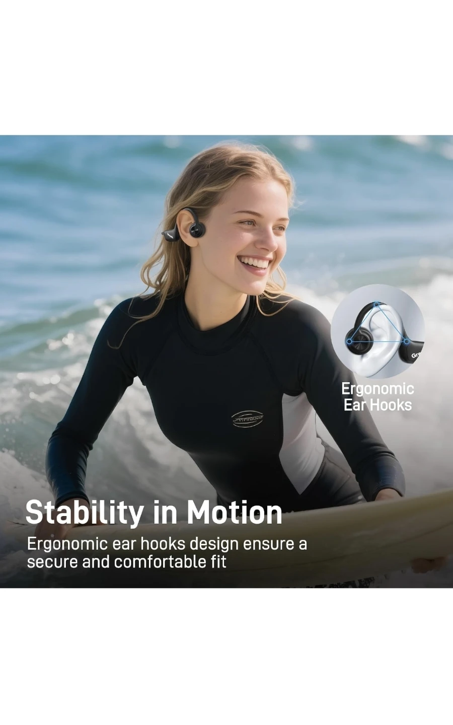 New Headphones, IP68 Waterproof Bone Conduction Headphones, - photo 4